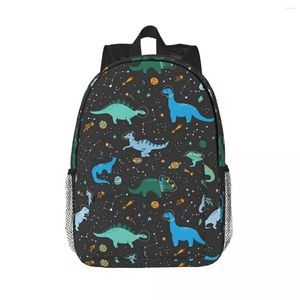 Backpack Space Dinosaurs In Blue Backpacks Boys Girls Bookbag Cartoon Children School Bags Travel Rucksack Shoulder Bag Large Capacity