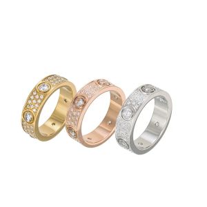 Neuer hochwertiger Liebes-Designerring für Frauen, Diamantring, Titan-Bandringe, klassischer Schmuck, Männer- und Frauen-Paarringe, Valentinstagsgeschenk