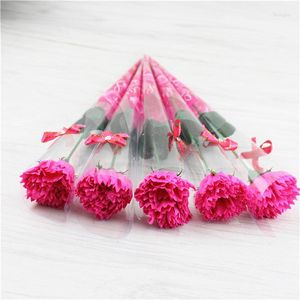 Dekorativa blommor 100st Romantic Valentine's Day Christmas Creative Gift Flower Soap Bouquet Party Wedding Decoration Artificiais