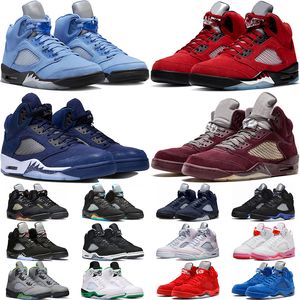 Jumpman 5 Men Basketball Shoes 5s UNC Midnight Navy Lucky Green Racer Blue Aqua Photon Dust Fire Red Oreo Pinksicle Mens Trainers Sport Sneakers
