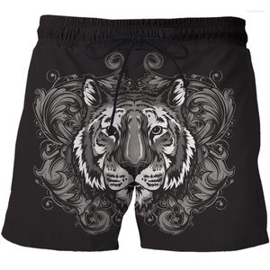 Men's Shorts 2023 Summer Sports Surfing Quick-drying Brand Beach Pants Animal Tiger Printing Cute Youth 3D Printed Casual