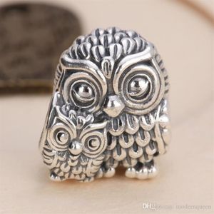 Silver Owl Charms Animal Peads Authentic S925 Sterling Peads pasuje do biżuterii bransoletki CH621295U