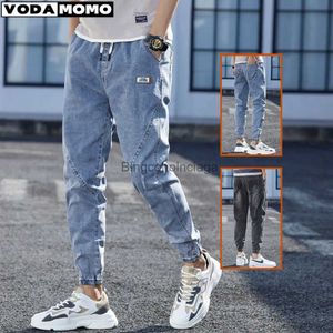 Erkekler Kot Bahar Yaz Siyah Mavi Kargo Kot Pantolon Erkek Sokak Giyim Denim Jogger Pantolon Erkekler Baggy Harem Kot Pantolon Pantolon Pantolon 4xl 5xl Jeansl231003