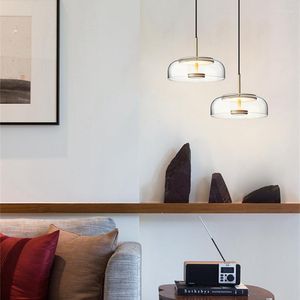 Pendant Lamps Personality Art Concise Glass Lamp Italy Designer Bowl Coffee Shop Bedroom Restaurant Led Light Fixtures