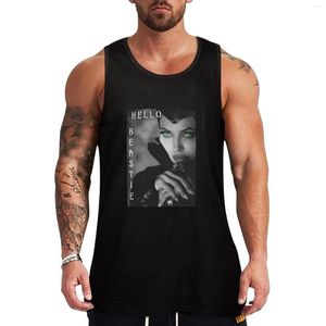 Regatas masculinas Hello Beastie Top Camiseta de verão Artigos de ginástica Roupas masculinas Camisa sem mangas Homem Fitness