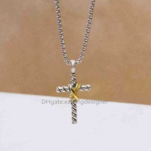 Ожерелья, ожерелье, цепочка для женщин, 18-каратное золото, крест, дизайнерские пряди, витые ювелирные изделия, х мужская пряжка, кулон с нитью E6677