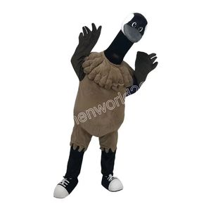 Avestruz desempenho mascote traje de alta qualidade dos desenhos animados roupas terno unisex adultos roupa aniversário natal carnaval fantasia vestido