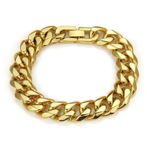 Ze stali nierdzewnej Hip Hop Gold Srebrny urok Bracelets Bracelets Link Łańcuchy Mens Punk Banglle Party Jewelry263x