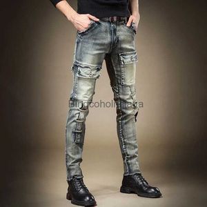 Jeans da uomo 2023 Autunno e Inverno New Classic Fashion Vintage Strappati Patchwork Jeans da uomo Casual Comfort Stretch di alta qualità Gambe piccoleL231003