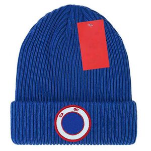 Autumn Canada Sticked Hat Luxury Beanie Cap Winter Men's and Women's Unisexembroidered Logo Goose Wool Blended Hats 002