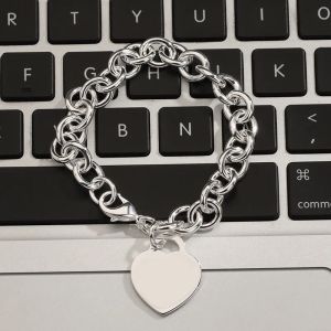 Designer 100% Sterling Sier Classic Key Heart Bracelet Gift Exquisite Wedding Women's Bracelet Jewelry Gift