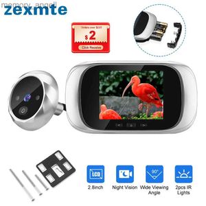 Dörrklockor Zexmte 2.8inch Digital Peephole Doorbell Camera Smart Home 90 -graders vinkel Video Door Eye Door Viewer Night Vision Ring Monitor YQ2301003