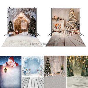 Background Material Christmas Tree Fireplace Photocall Backgrounds Snowman Window Baby Family Portrait Photography Backdrop For Photo Studio Props YQ231003