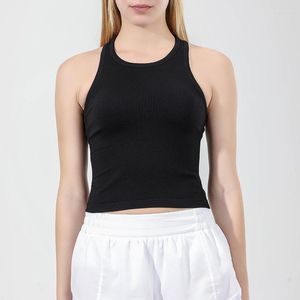 Active Shirts Xlwsbcr Yoga RIBBED Racerback Texsure Crop Tank Workout Gym Bras Women Vest Sexy Sports Sleeveless Shirt Athletic Tops