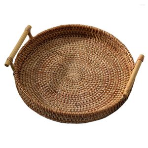 Dinnerware Sets 1pc Rattan Storage Basket Handmade Candy Container Useful