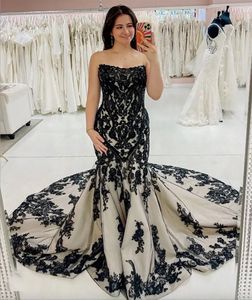 Vestidos de noiva Vestidos de noiva brancos Sereia de marfim com zíper formal de trompete com bras