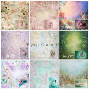 Bakgrundsmaterial Flower Backdrop Custom Spring Newborn Baby Shower Pink Floral Photography Bakgrund för foto Studio Photozone Photophone Decor YQ231003