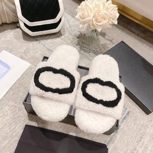 Sandal famous Designer Woman's Tazz fuzzy Slippers fluffy slides teddy bear Sheepskin Sandals Fur Shoe Fashion Slippers high quality Ladies flat Flip flops