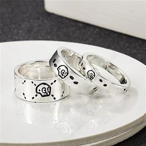 925 Silver Designer Love Heart Ring Men Women Snake Ring high-end quality couple wedding ring with box male and female designer Bu269D