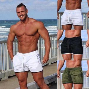 Nya män avslappnade korta byxor män fitness bodybuilding shorts man sommar gym