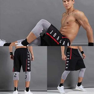Summer new men's sports basketball pants letter printing quick-drying loose sports shorts men's fitness training shorts298e