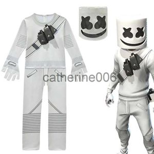 Speciella tillfällen DJ Marshmello Costumes Jumpsuits Kids Clown Cosplay Clothes Halloween Christmas Costume Party Game Cosplay Fortnites Costumes X1004