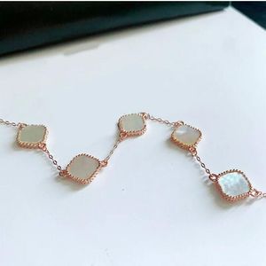 Fashion Classic Four Leaf Grass Bracelet High Edition Lucky Grass Five Flower 18K Rose Gold Light Luxury Bracelet Gift