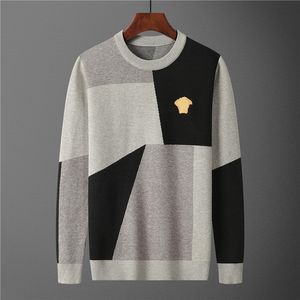 Tasarımcı Erkek Sweaters Hoodie Göğüs İşlemeli Rozet Logosu Sıcak Yün İç Çamaşır Kazak Erkek Sonbahar ve Kış Erkekler Kol Bant Kazak Boyutu M-3XL Sweater Ver01