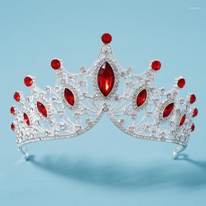 Hair Clips Itacazzo Bridal Headwear Crown Red-Colour Classic Tiaras Suitable For Women's Wedding Birthday Party (Can Be Quickly Sent)