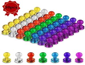 50pcs Push Pin Magnet Thumbtacks Strong Neodymium Magnetic Cones Fridge Whiteboard Magnets Office Home Tools 7 Colors7105498