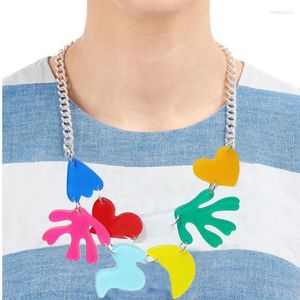 Catene Moda Colori Caramelle Collana Ciondolo in acrilico Accessori per fiori Bambini Adorabile ragazzo Ragazza Regalo per bambini