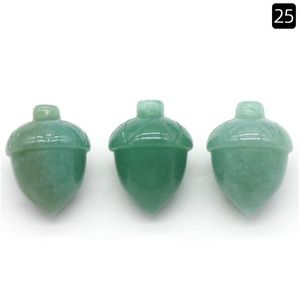 ゆるい宝石天然形状ドングリ宝石装飾的な手彫り癒しの緑のアベントゥリンヘーゼルナッツストーンのためのホームデコレーションギフトd dh6v5