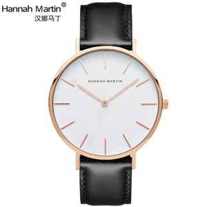 Drop High Quality Rose Gold Dial Watch Men Leather Waterproof Wristwatch Women Dress Fashion Japan Quartz Movement Saat261t