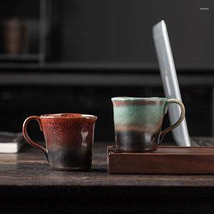 Mugs Japanese Style Retro Coffee Cup Cross-border Large Capacity Ceramic Afternoon Tea Ins Wind Kiln Thickened
