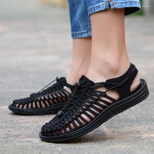 Sandals Men Size 35-47 High Quality Handmade Mens Shoes Summer Soft Non-slip Gladiator Hiking Beach Platform