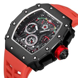 Pintime Creative Military Watch Men Hip Hop Chronograph Sport Męs