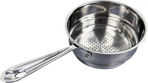 Double Boilers Stainless Steel Dishwasher Safe Universal Steamer Insert Cookware 3-Quart Silver - Kitchen Accessories Egg Pan Cookin