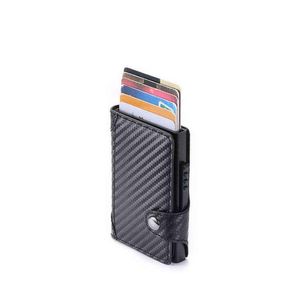 Para Klipler Zovyvol Erkekler ve Kadın İnce Kart Tutucu Karbon Fiber PU Deri Cüzdan RFID BLOOKING CASE Seyahat Damlası J220809 Deliv236D