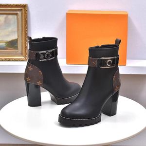 Designerskie buty damskie Martin Boots Platform jesienne i zimowe buty damskie Piękne swobodne buty skóra 03