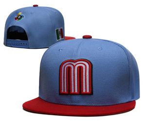 Ny design Mexiko justerbar mössor brev m hiphop hattar baseball mössor vuxen platt topp för män kvinnor snapback cap hatt c-12