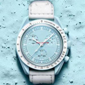 2022 модные водонепроницаемые часы для пары с луной, мужские и женские топовые кварцевые часы с хронографом, трехконтактные высококачественные часы cloc276m