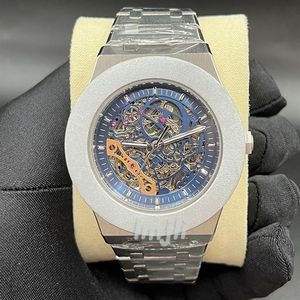 lmjli - Orologio meccanico automatico da uomo, orologio da polso alla moda, cavo 42 mm, quadrante grande, cinturino in acciaio inossidabile, montre de l244c