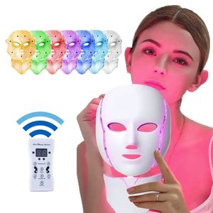 Máscara facial LED de 7 cores para pele rejuvenescida - presente perfeito para mulheres e amigos