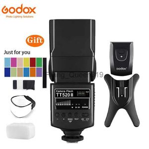 Flash Heads Godox TT520 II Universal Hot Shoe Flash Speedlite com sinal sem fio de 433MHz integrado para câmeras DSLR Olympus YQ231003