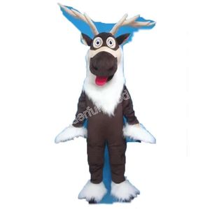 Costumi mascotte cervo Carnevale Regali di Hallowen Adulti unisex Giochi di fantasia Vestito per le vacanze Vestito per pubblicità esterna