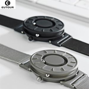 2018 New Style Watch Men Eutour Magnetic Ball Show Innovate Wlistwatches Mens Nylon Strap Quartz Watch Fashion Erkek Kol Saati J19309e