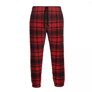 Herrbyxor man casual tartan rutiga byxor sport jogging tracksuits sweatpants man