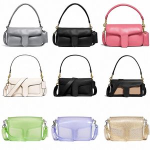 Designer Tabby Pillow 26 Jelly 23 Shoulder Bag Transparent Women Luxury Handbag Leather Crossbody Womens Handbags Fashion White Black Pink Messenger B 36Zd#