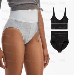 Bomullskvinnor Bokstäver Webbing Design Bekväma trosor för kvinnor Fashion Ladies High Rise Sports Underwear Lingerie276U