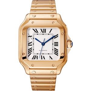 Мужские дизайнерские часы orologio 39,8 мм, квадратный ремешок из нержавеющей стали 904L, автоматические механические механизмы, сапфировые водостойкие женские роскошные часы dhgates